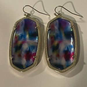 Kendra Scott Teal Tie Dye Ilusion Gold Danielle’s